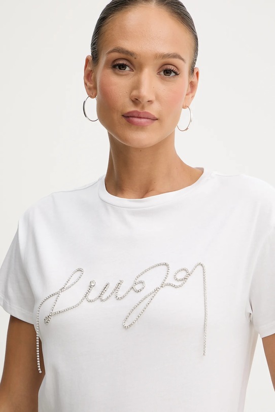 Liu Jo t-shirt bawełniany biały UF5261.JS923