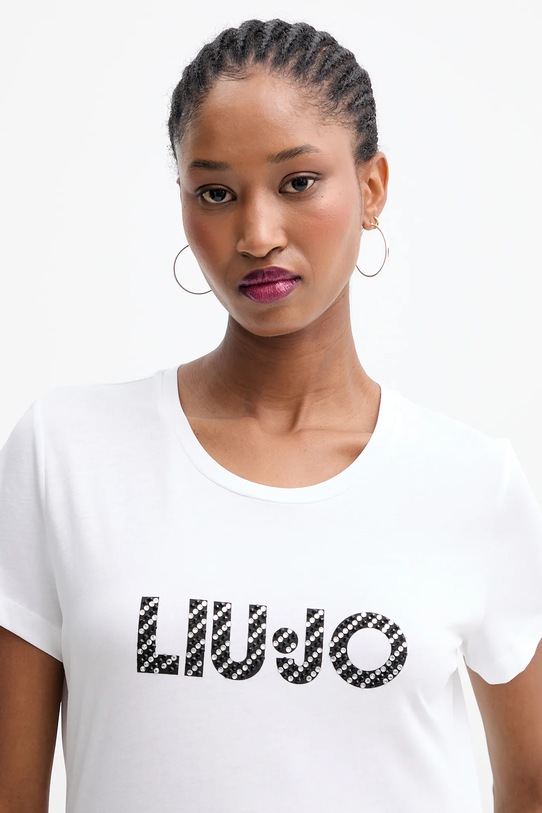 Liu Jo t-shirt bawełniany biały UF5266.JS904