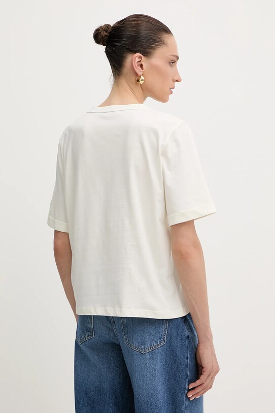 Odzież Liu Jo t-shirt bawełniany TF5143.JS003 beżowy
