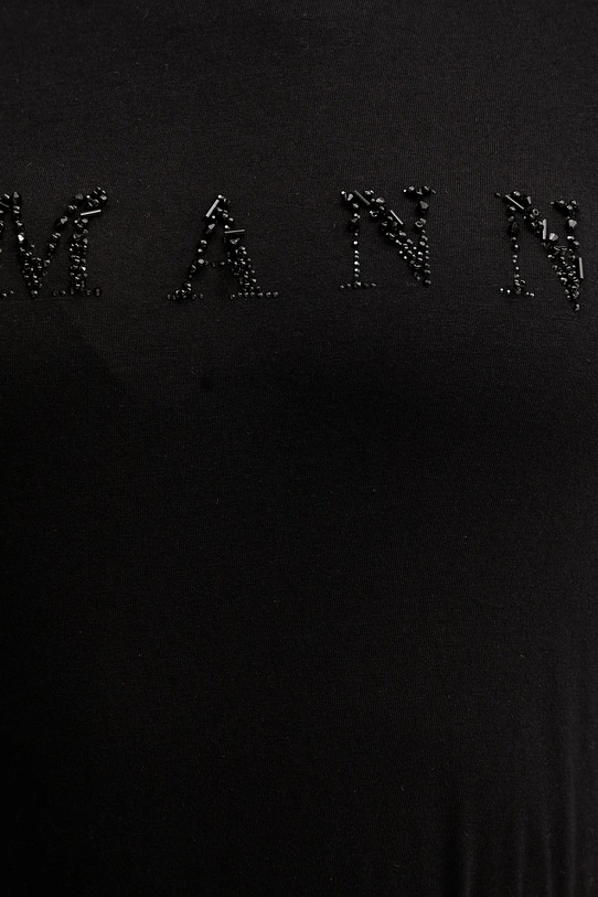 Βαμβακερό μπλουζάκι Ermanno Scervino 57TL012EE2R μαύρο