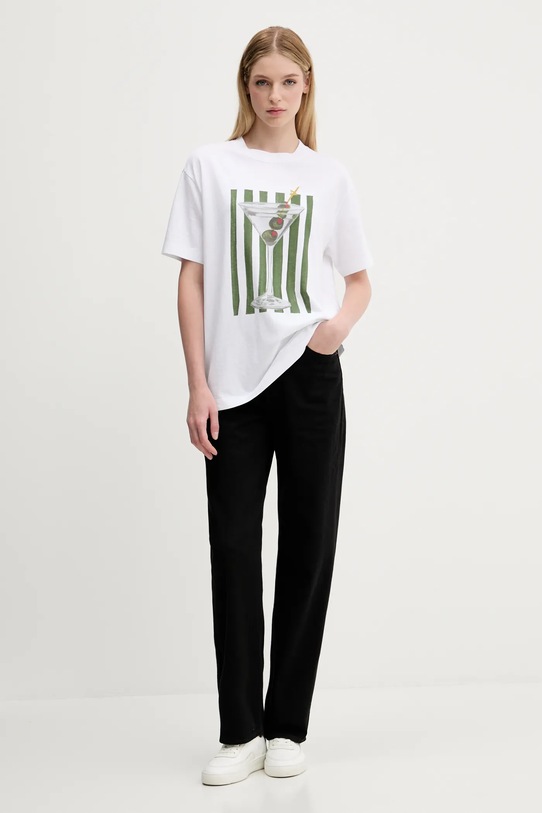Βαμβακερό μπλουζάκι Abercrombie & Fitch KI157.5346.100 λευκό AW25