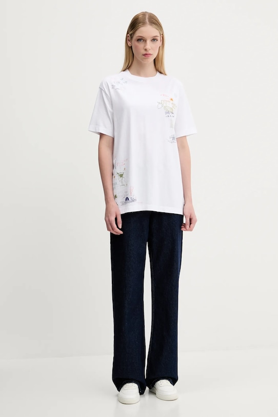 Abercrombie & Fitch tricou din bumbac KI157.5386.100 alb AW25