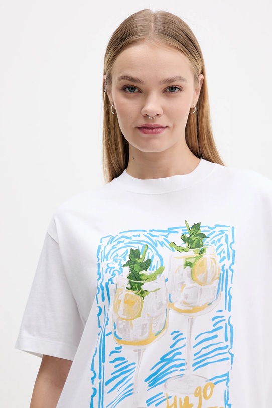 Βαμβακερό μπλουζάκι Abercrombie & Fitch λευκό KI157.5396.100