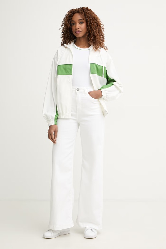 Lacoste T-shirt damski z bawełną TF5289 biały SS26