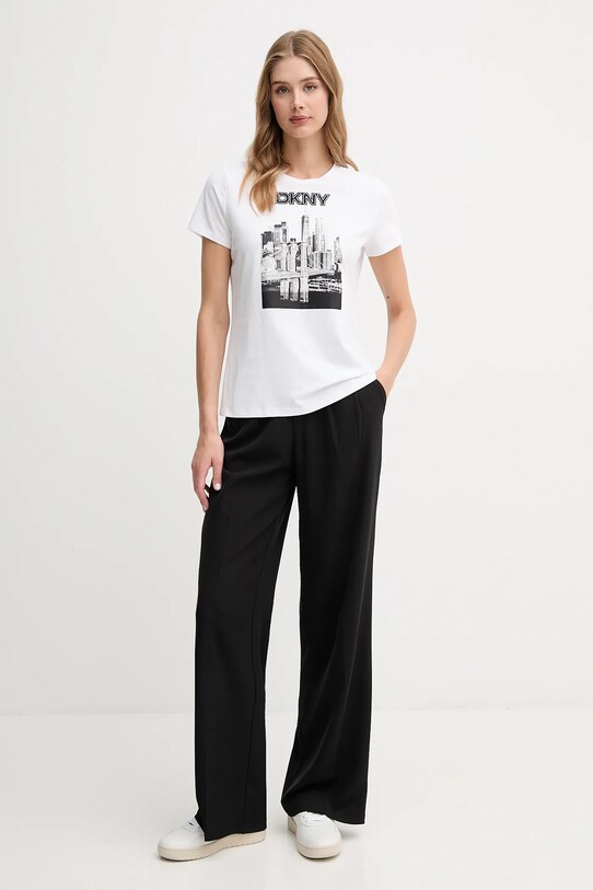 Dkny t-shirt P52HOWNA biały AW25