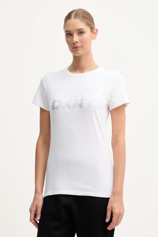 Dkny t-shirt z elastanem biały DP5T1333