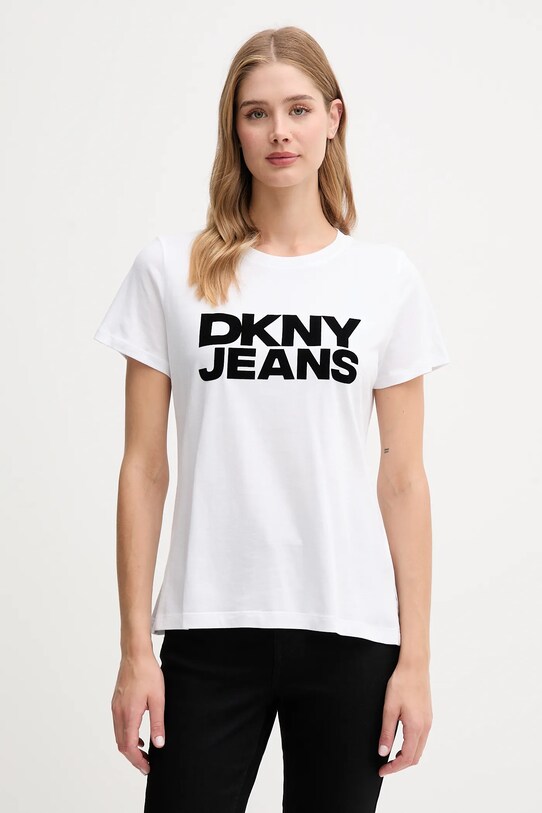 Dkny t-shirt regular biały DJ4T1265