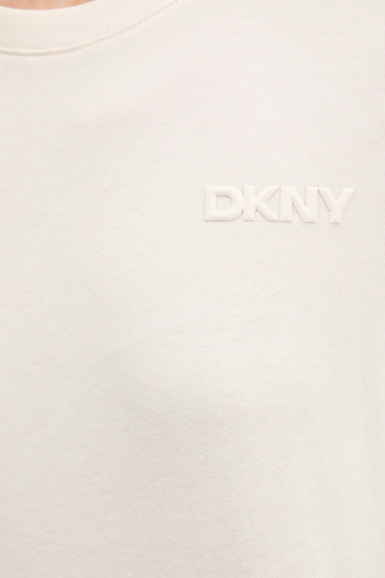 Dkny t-shirt bawełniany DP5T1372 beżowy