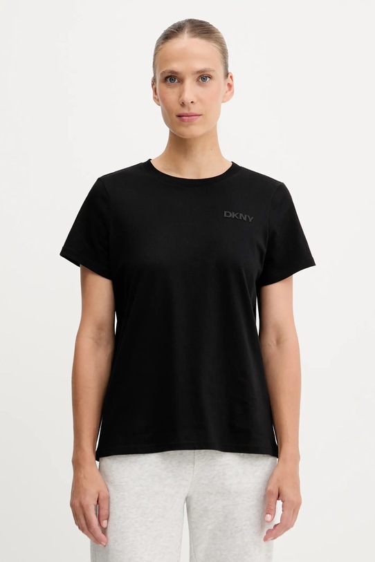 Dkny t-shirt bawełniany nadruk czarny DP5T1372