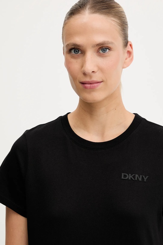Dkny t-shirt bawełniany czarny DP5T1372