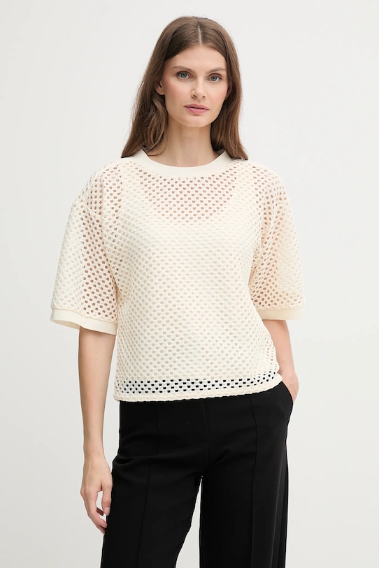 Dkny t-shirt pozostałe beżowy P5DHSBMA