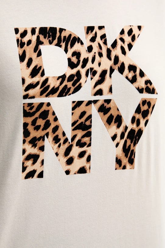 Dkny t-shirt bawełniany DP5T1364 beżowy