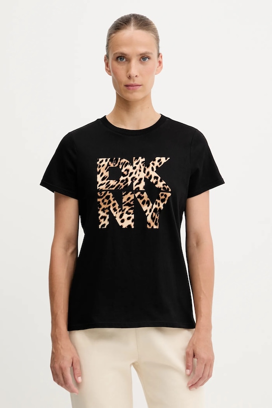Dkny t-shirt bawełniany nadruk czarny DP5T1364