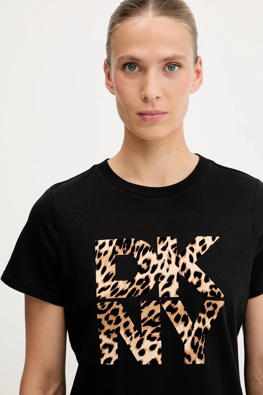 Dkny t-shirt bawełniany czarny DP5T1364