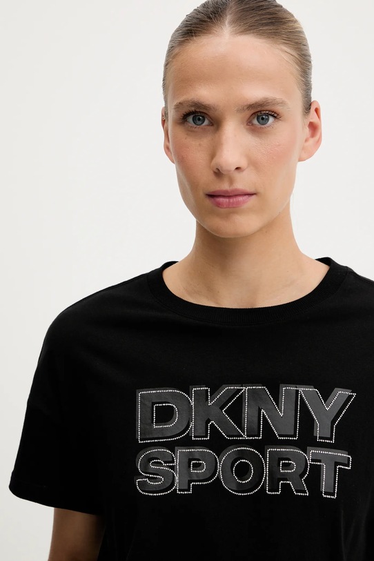 Dkny pamut póló fekete DP5T1346