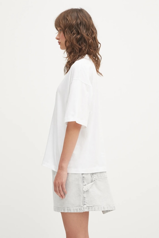 Bavlněné tričko Carhartt WIP W' S/S Cream Of The Crop I035244.02XX bílá AW25