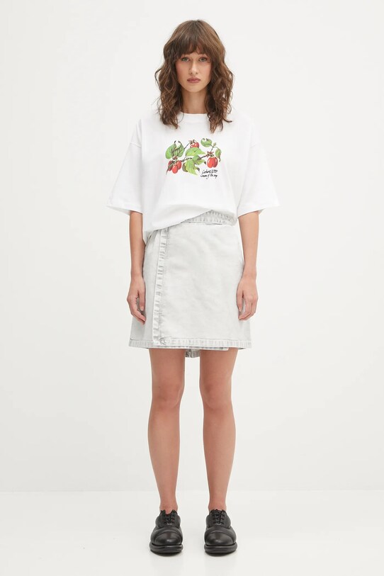 Carhartt WIP t-shirt bawełniany W' S/S Cream Of The Crop I035244.02XX biały