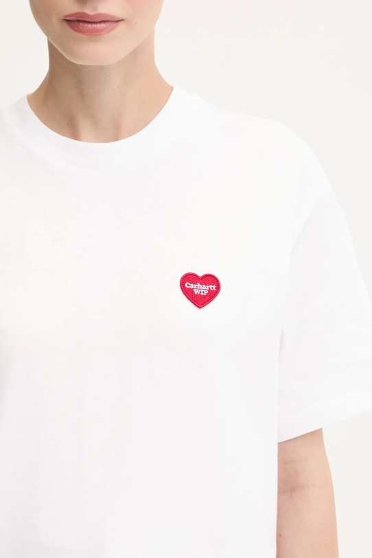 Carhartt WIP t-shirt bawełniany W' S/S Heart II Hartt biały I035259.02XX