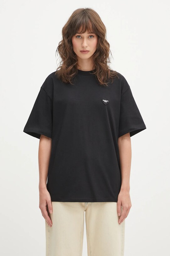 Odzież Carhartt WIP t-shirt bawełniany W' S/S Heart II Hartt I035259.89XX czarny