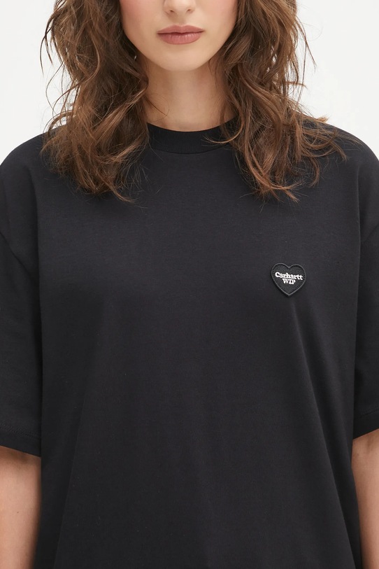 Carhartt WIP t-shirt bawełniany W' S/S Heart II Hartt czarny I035259.89XX
