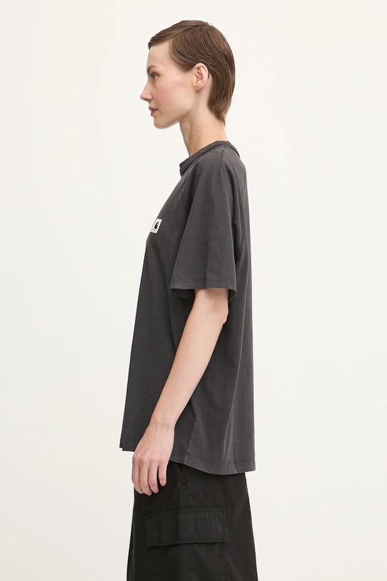 Хлопковая футболка Carhartt WIP W’ S/S Hudson I035138.895F чёрный AW25