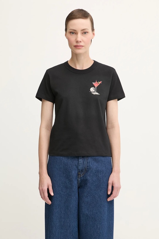 Carhartt WIP t-shirt bawełniany W' S/S Jake Garcia nadruk czarny I035258.89XX