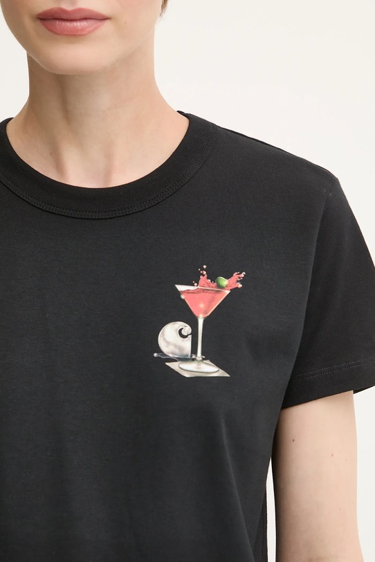 Бавовняна футболка Carhartt WIP W' S/S Jake Garcia чорний I035258.89XX