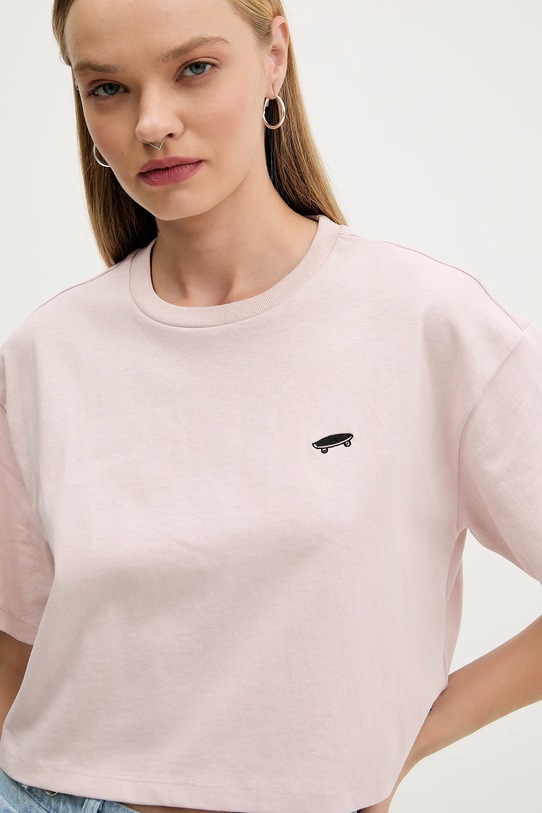 Vans t-shirt bawełniany różowy VN000P5QO3N1