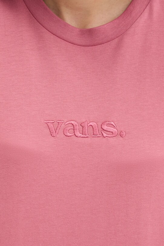 Pamučna majica Vans VN000RANZRY1 roza