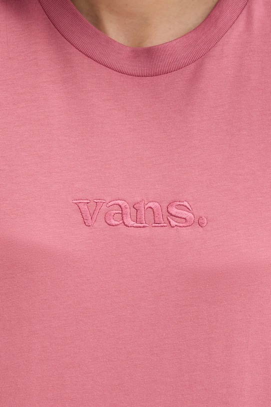 Vans t-shirt bawełniany VN000RANZRY1 różowy