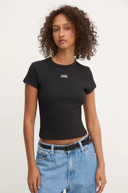 Μπλουζάκι Vans slim μαύρο VN000RD1BLK1
