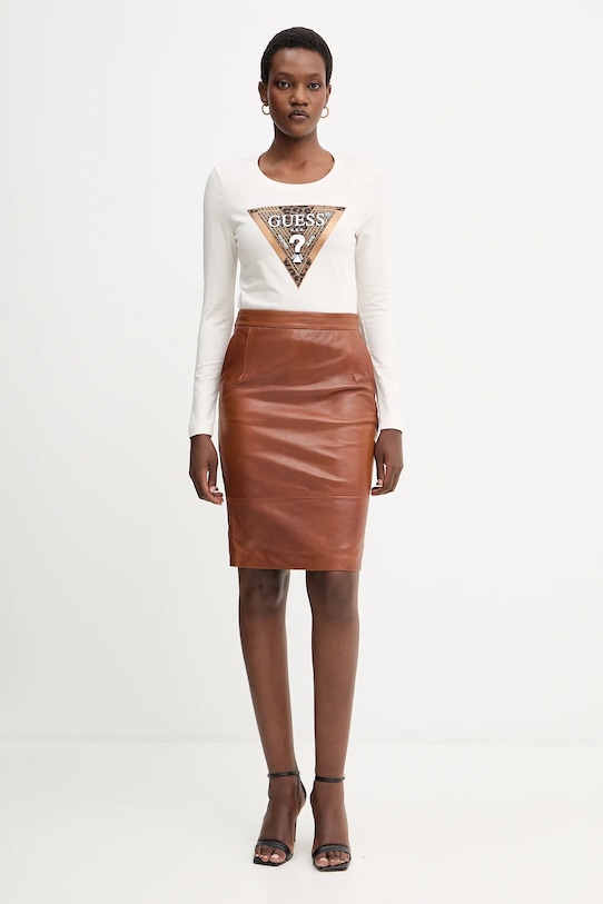 Guess longsleeve LEO W5BI75.J1314 beżowy AW25