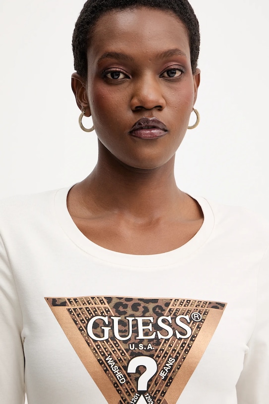 Guess longsleeve LEO beżowy W5BI75.J1314