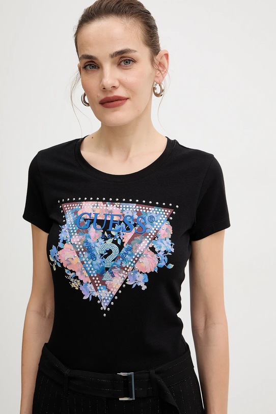 Guess t-shirt czarny W5BI29.J1314