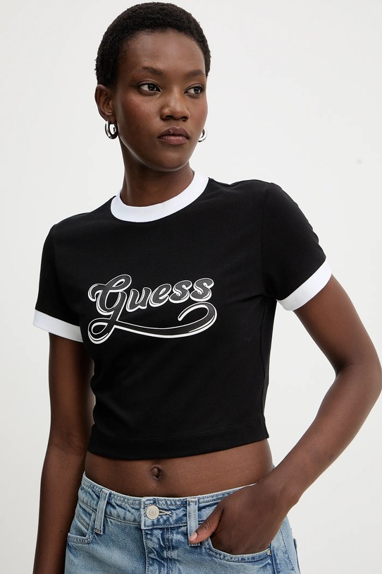 Guess t-shirt czarny W5BI20.J1314