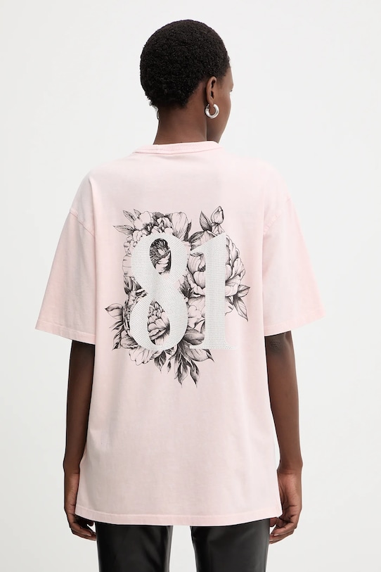 Guess t-shirt bawełniany nadruk różowy W5BI19.I3Z14