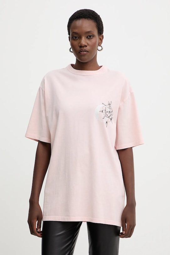 Odzież Guess t-shirt bawełniany W5BI19.I3Z14 różowy