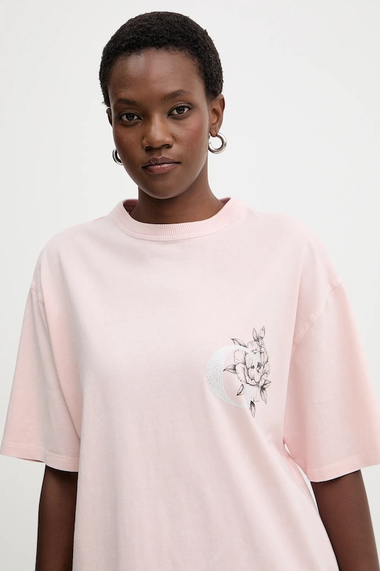 Guess t-shirt bawełniany różowy W5BI19.I3Z14