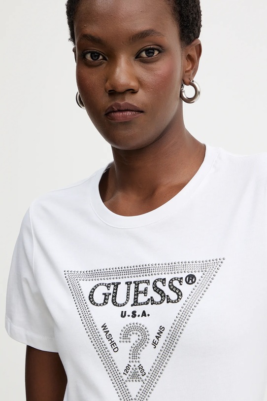 Guess t-shirt bawełniany biały W5BI18.I3Z14