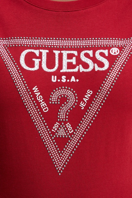 Хлопковая футболка Guess W5BI18.I3Z14 красный