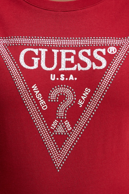 Guess t-shirt bawełniany W5BI18.I3Z14 czerwony