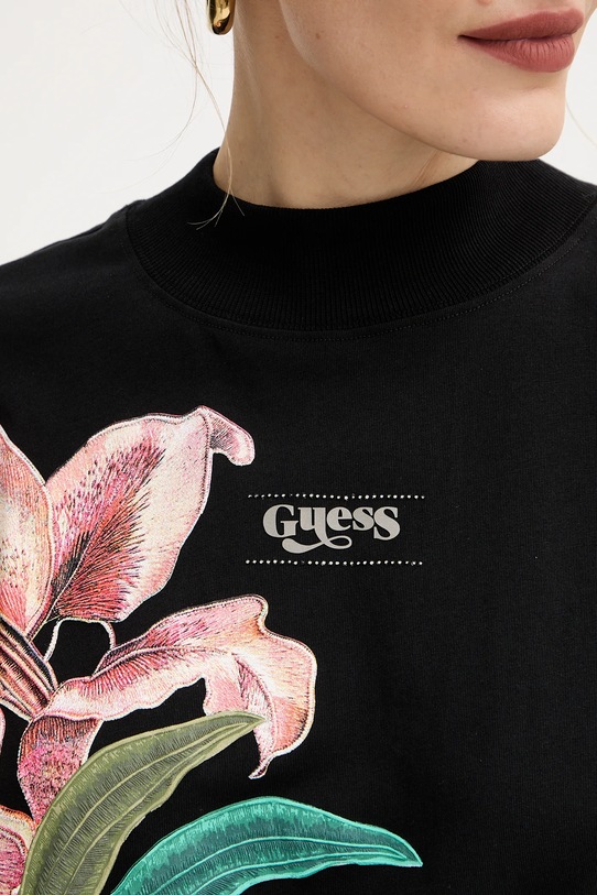 Хлопковая футболка Guess LILY W5BI16.I3Z14 чёрный
