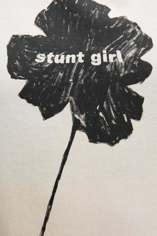 Sisley t-shirt bawełniany 3I1XL107Y beżowy