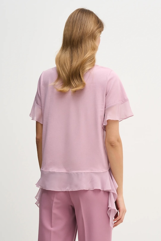 Odzież Sisley t-shirt bawełniany 3WHCL107U różowy