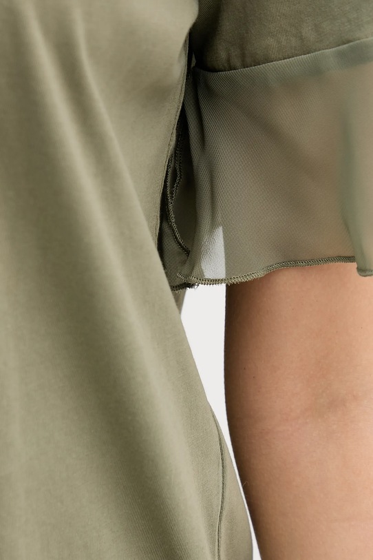 Sisley t-shirt bawełniany 3WHCL107U zielony