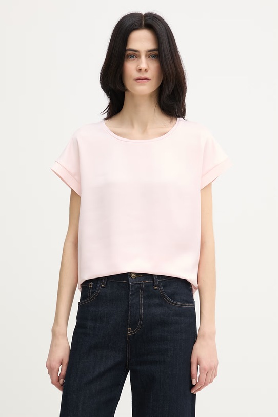 Joop! t-shirt z elastanem różowy 30044802