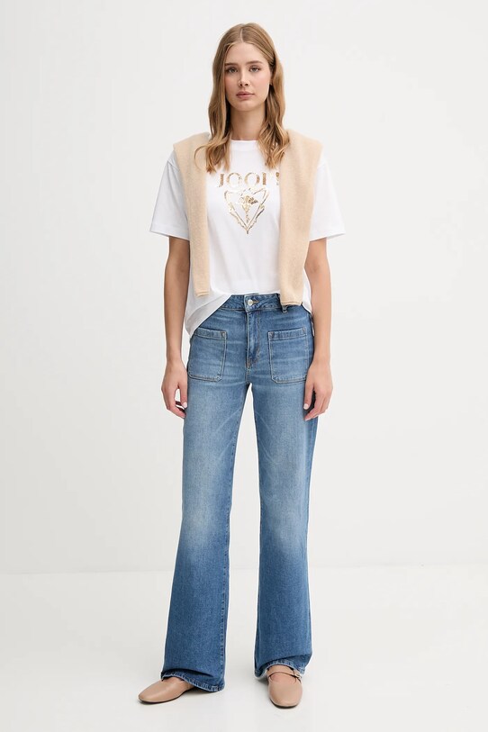 Joop! t-shirt bawełniany 30047768 biały AW25