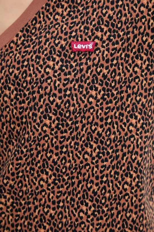 Bavlněné tričko Levi's A3170.0050 hnědá