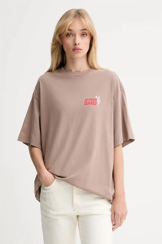 Odzież Levi's t-shirt bawełniany 000G4.0017 brązowy