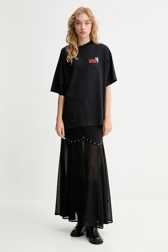 Levi's tricou din bumbac 000G4.0020 negru AW25